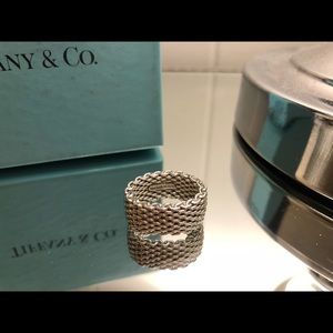 Tiffany & Co. Silver Mesh Ring Size 6